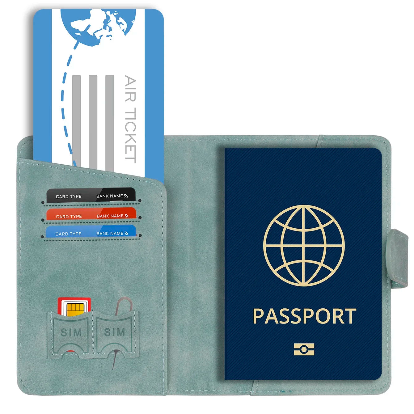 Pochette passeport RFID - Pack Voyage